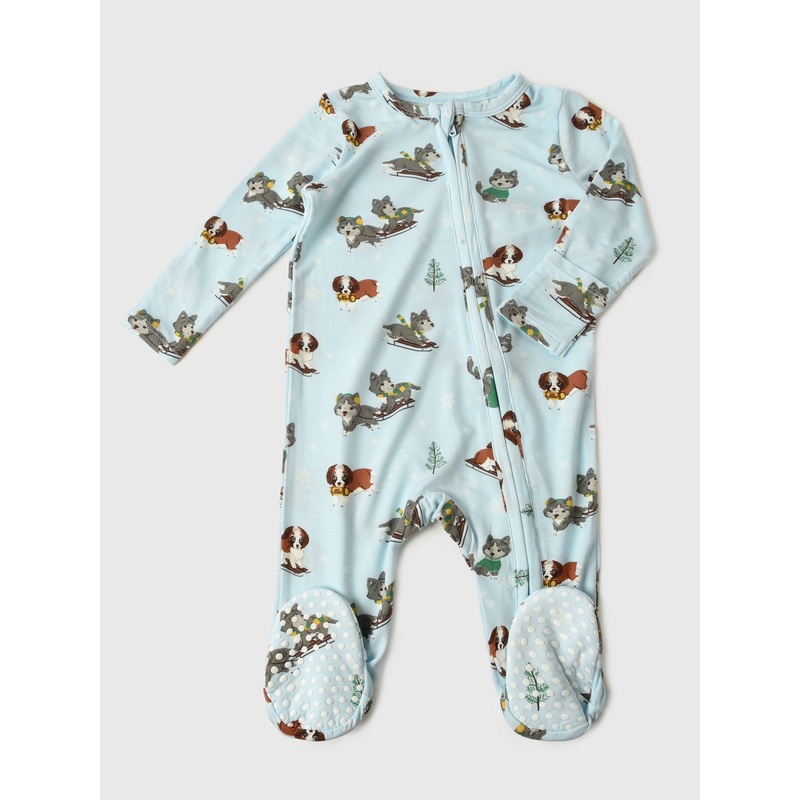 Angel Dear Baby Boys’ Mush Puppies 2-Way Zipper Footie