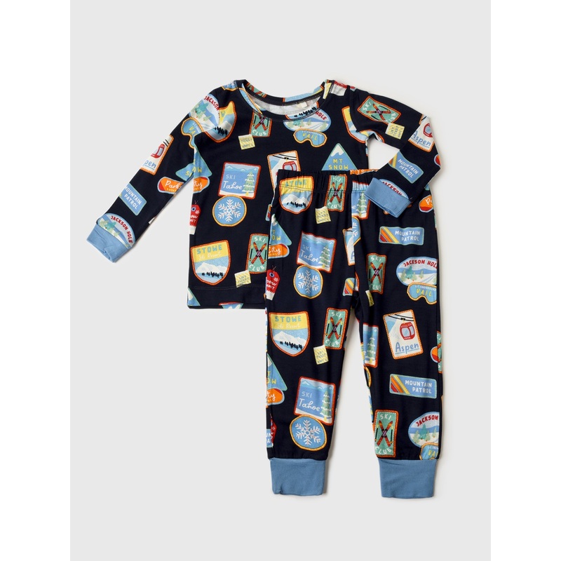 Angel Dear Boys’ Vintage Ski Patches Lounge Wear Set