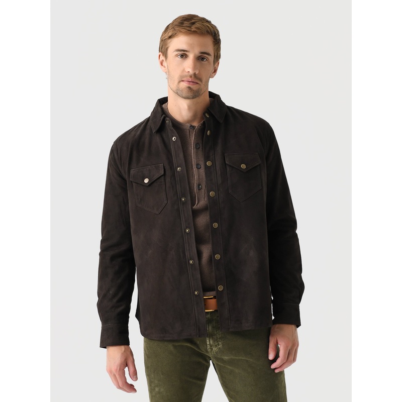Billy Reid Men’s Savoy Suede Workshirt
