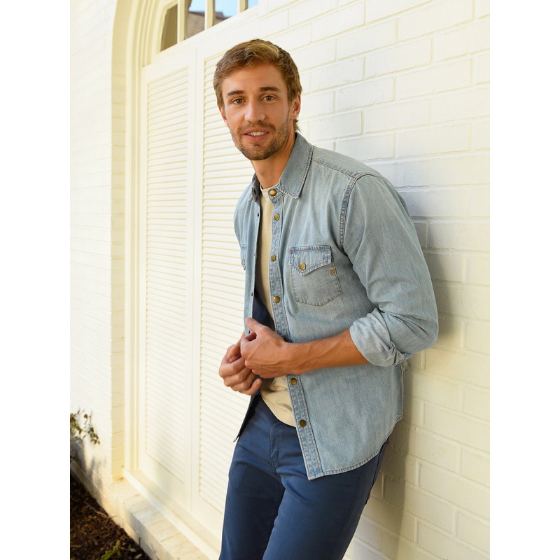 Billy Reid Men’s Shoals Denim Shirt