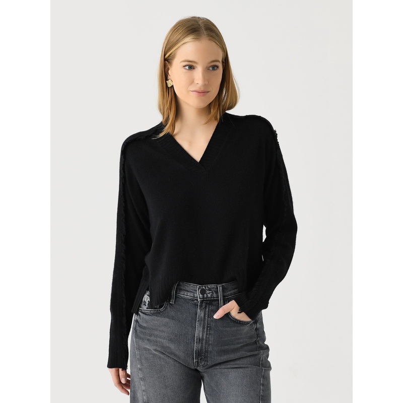 Brochu Walker Women’s The Jolie Fringe Vee Sweater