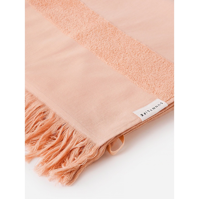 Sunnylife Turkish Beach Towel|O/S|SUMMER STRIPE-SALMON