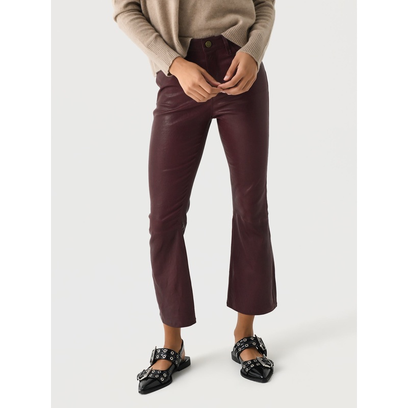 Frame Women’s Leather Le Crop Mini Boot Pant