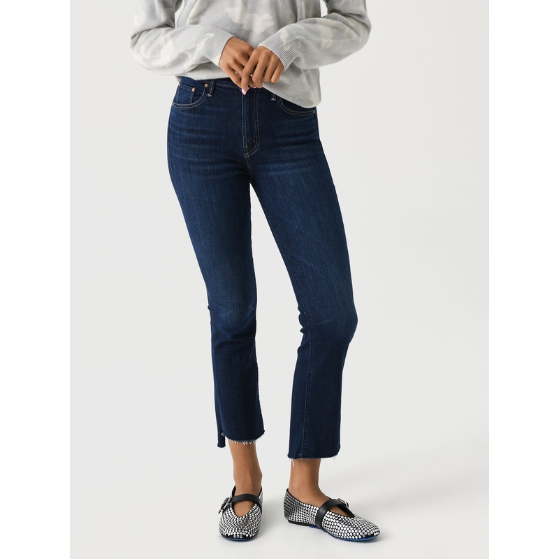 Mother Women’s The Insider Crop Step Fray Jean