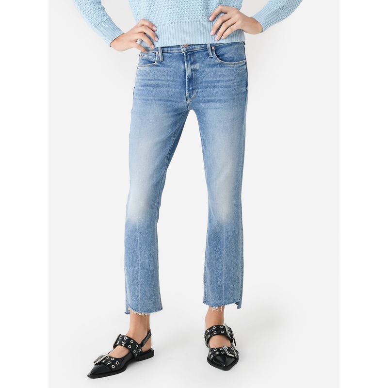 Mother Women’s The Mid Rise Dazzler Ankle Step Fray Jean