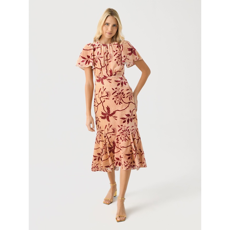 Rhode Women’s Arabella Dress|0|2|4|6|8|10|12|CREAM ENCHANTED VINE