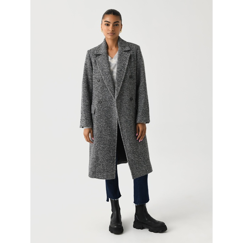 Vince Women’s Italian Herringbone Wool-Blend Double-Breasted Coat
