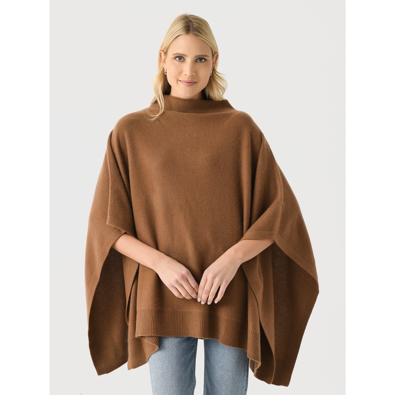 Vince Women’s Plush Cashmere Funnel Neck Poncho