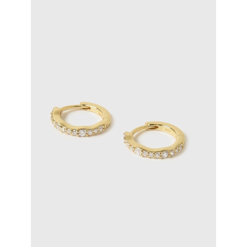 Joy Dravecky Pav Ripple Huggie Earrings