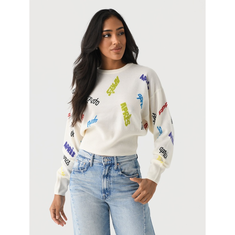 Never A Wallflower Women’s Aprs Crew Neck Sweater