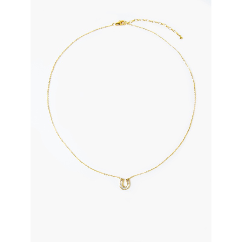 TAI Baguette Horseshoe Necklace