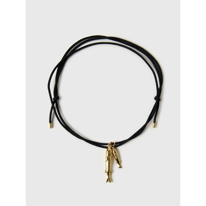 TAI Double Fish Corded Pendant Necklace