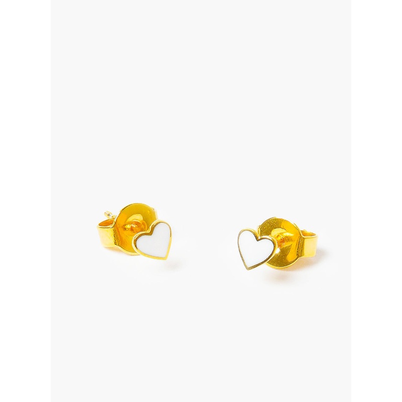 TAI Enamel Heart Stud Earrings