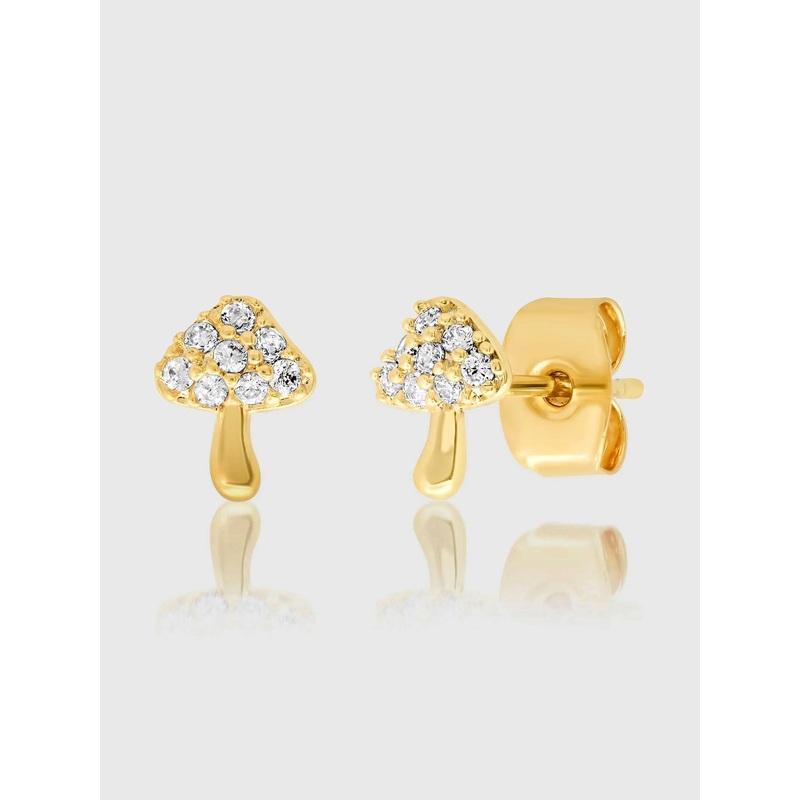 TAI Mushroom Stud Earrings|O/S|CLEAR