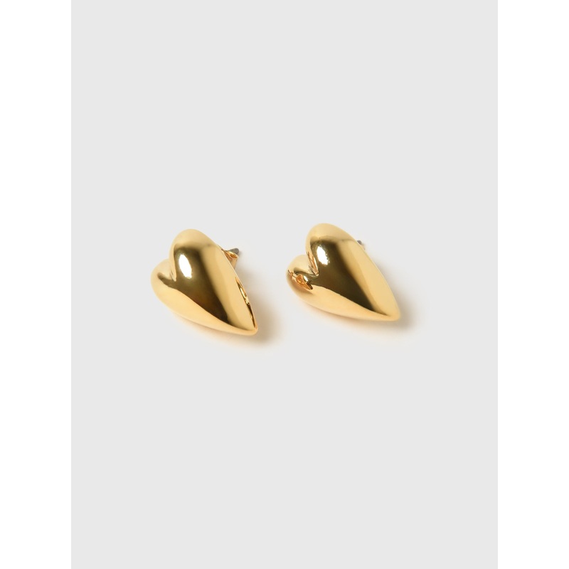 TAI Puffy Heart Stud Earrings|O/S|GOLD
