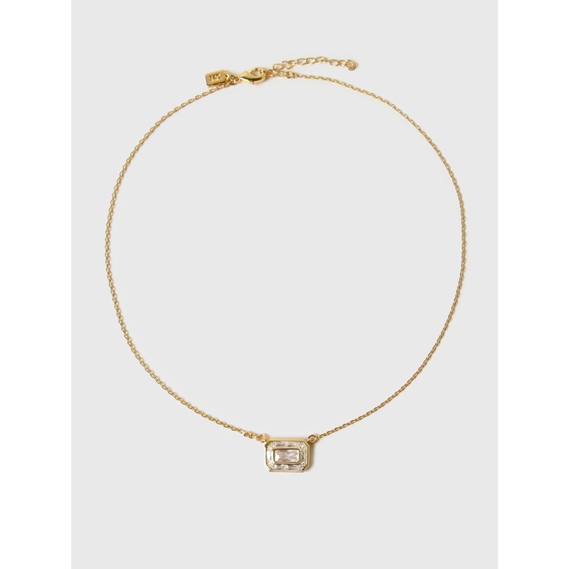 Crystal Haze Baguette Frame Necklace