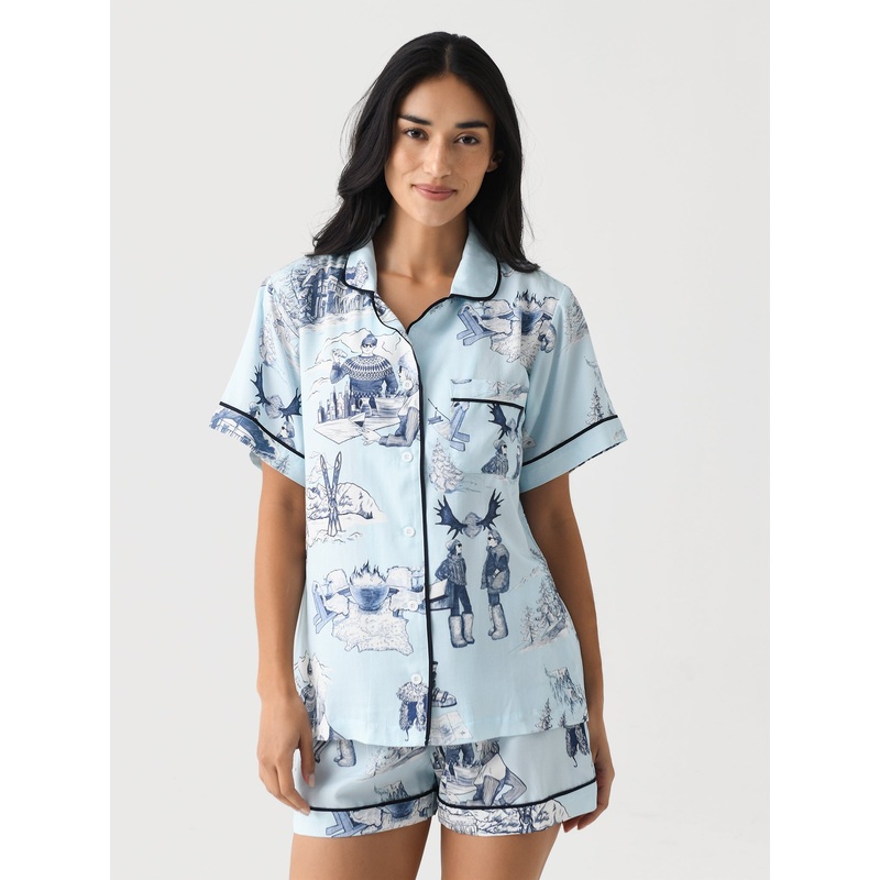 Katie Kime Women’s Aprs Ski Toile Pajama Set
