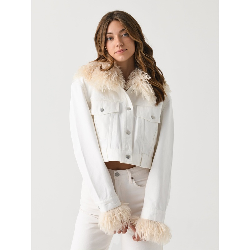 Nanushka Women’s Sutton Cropped Denim Jacket