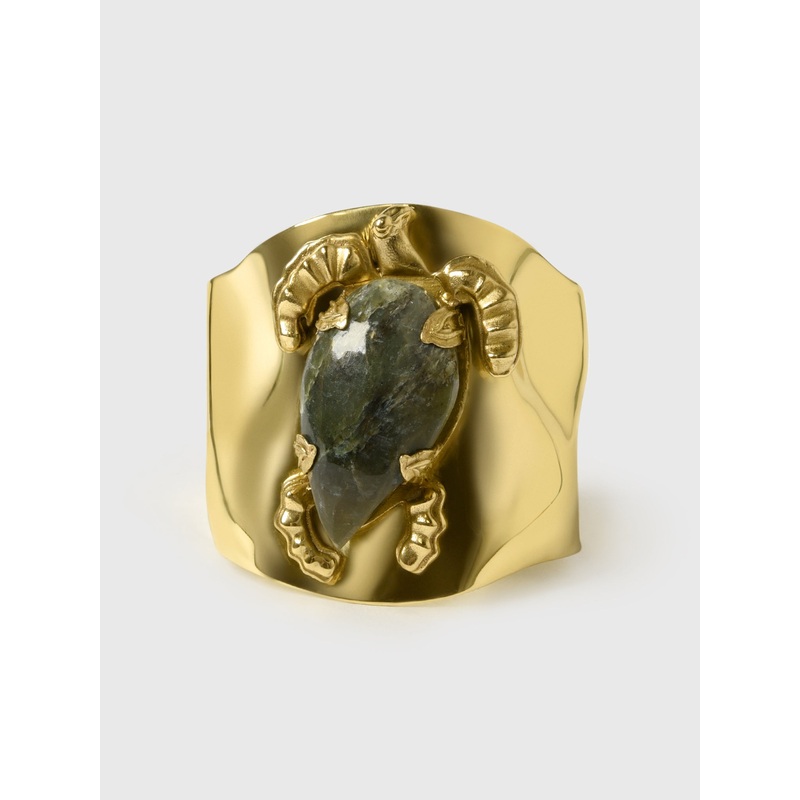 Alemais Encanto Rose Quartz Turtle Cuff