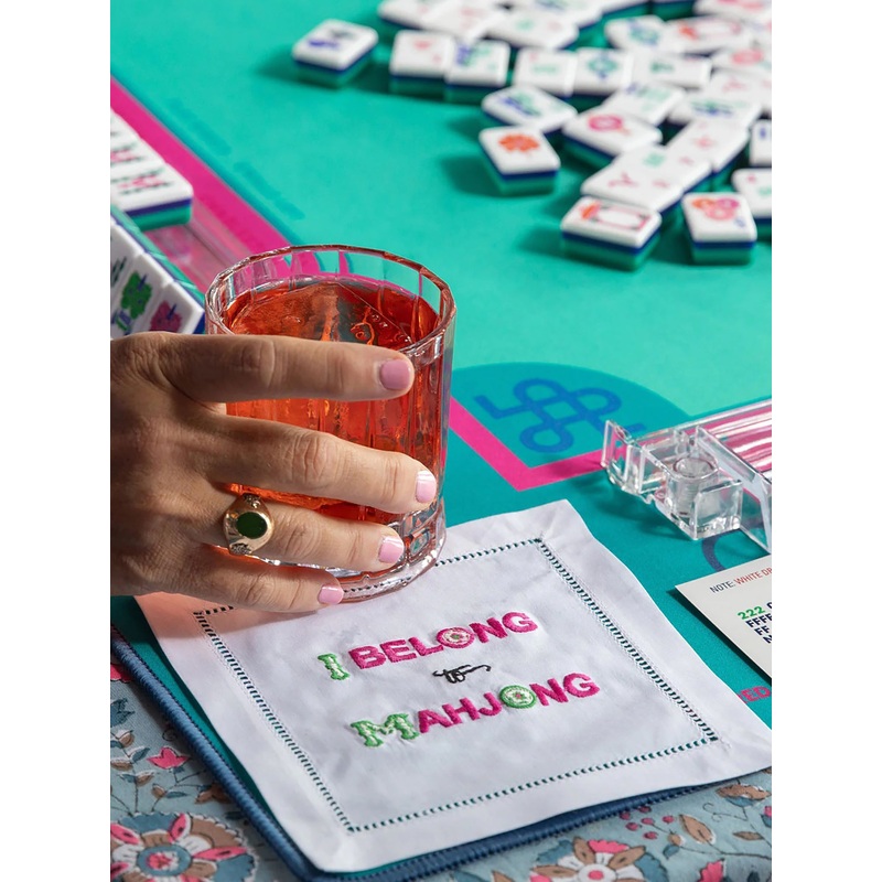 August Morgan I Belong to Mahjong Cocktail Napkin Set
