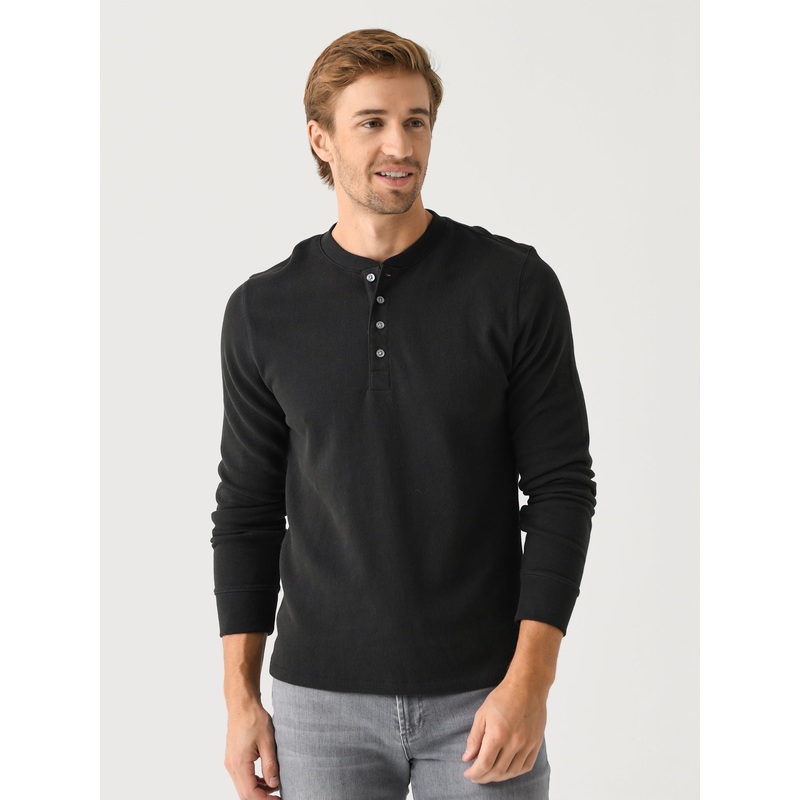 Billy Reid Men’s Long Sleeve French Terry Henley