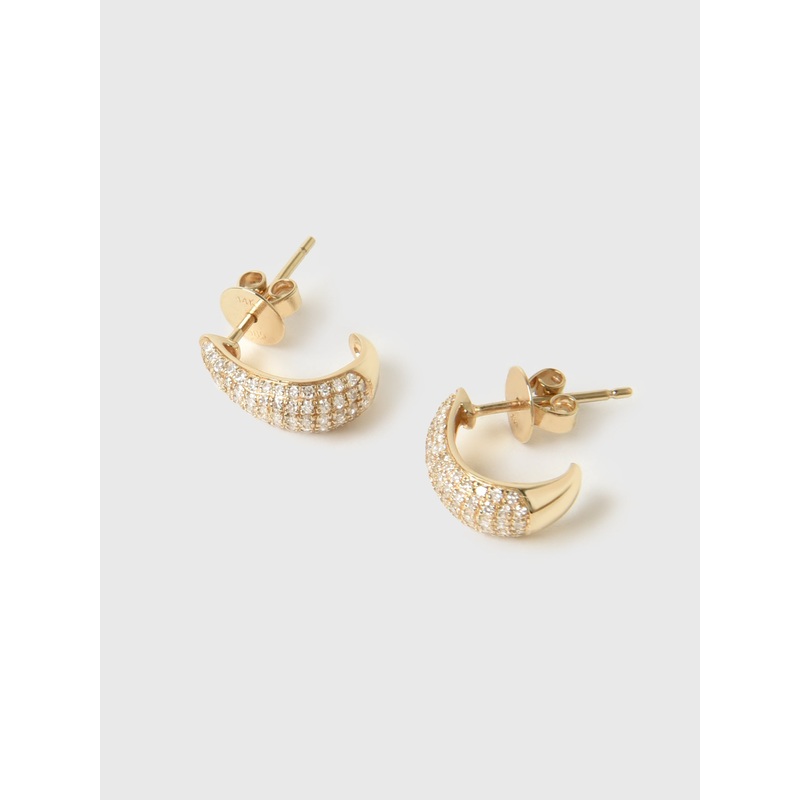 Francie B. Diamond Curved Earrings