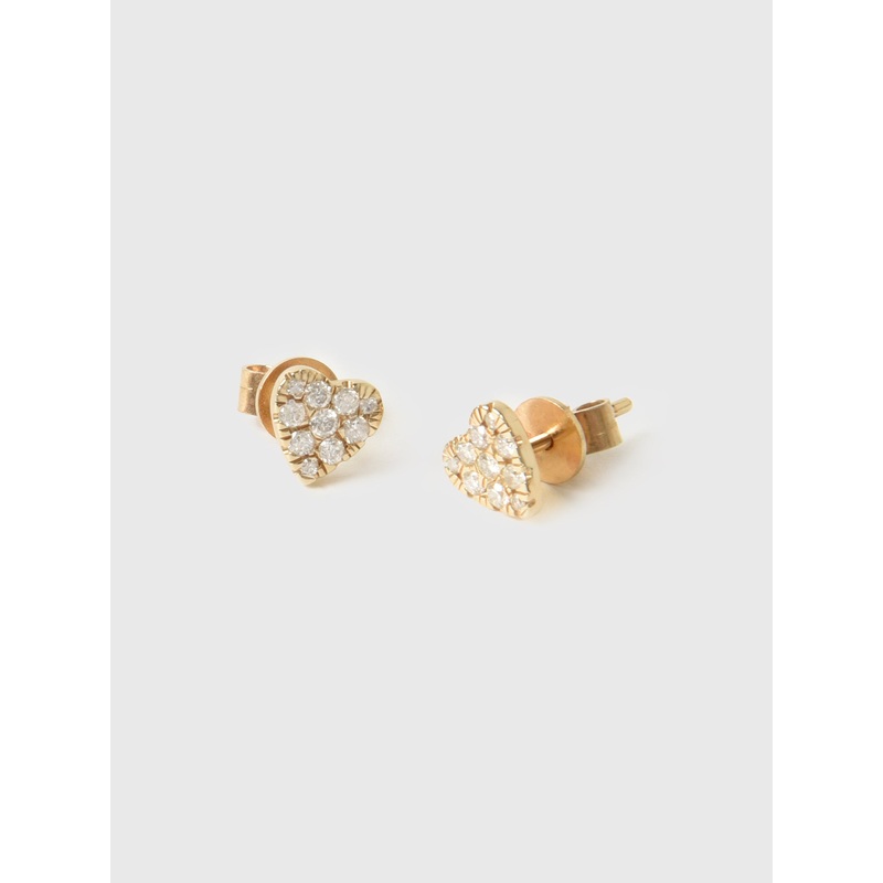 Francie B. Diamond Heart Shape Stud Earrings