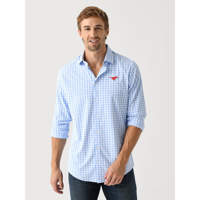 Mizzen+Main Men’s Southern Methodist University Trim Leeward Dress Shirt