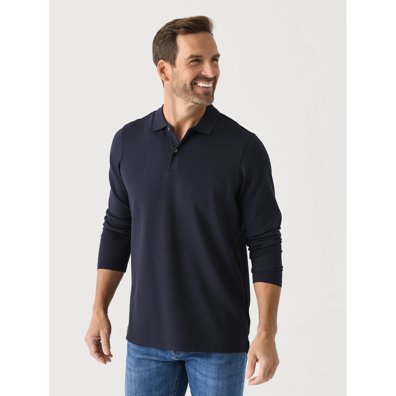 RYE51 Men’s The Holden Double Knit Long Sleeve Polo