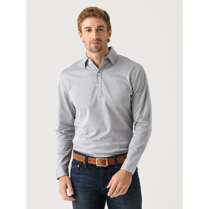 RYE51 Men’s The Oliver Piqu Knit Long Sleeve Polo