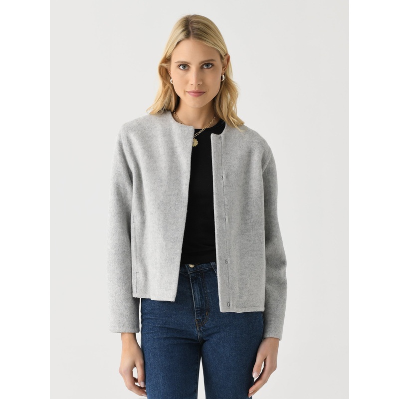 Vince Women’s Italian Wool-Blend Collarless Jacket