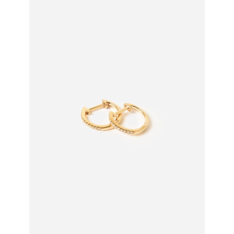 EF Collection Diamond Huggie Earrings