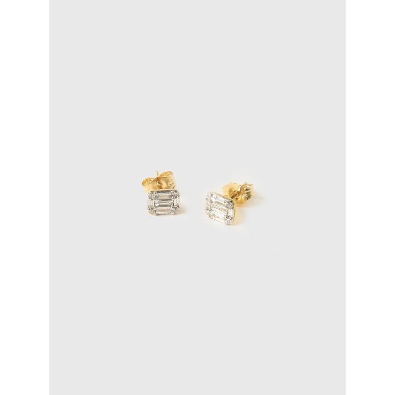 Stone And Strand Small Shield of Strength Stud Earrings