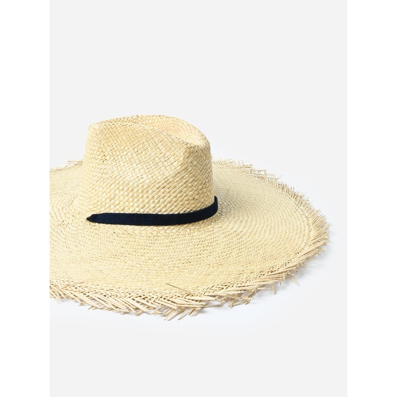 Sunshine Tienda Women’s Miriam Wide Brim Fringe Palm Hat