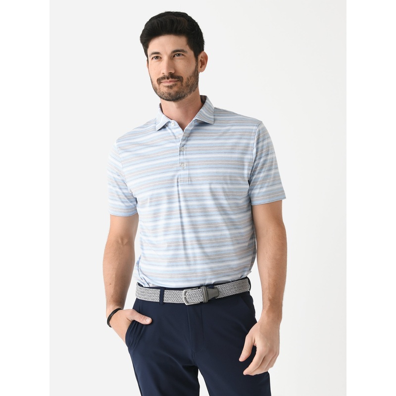 Johnnie-O Men’s Coope Stripe Performance Polo