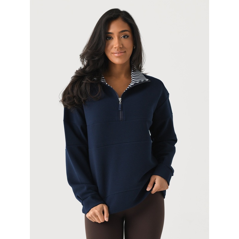 Addison Bay Women’s Ribbed Varsity Quarter-Zip