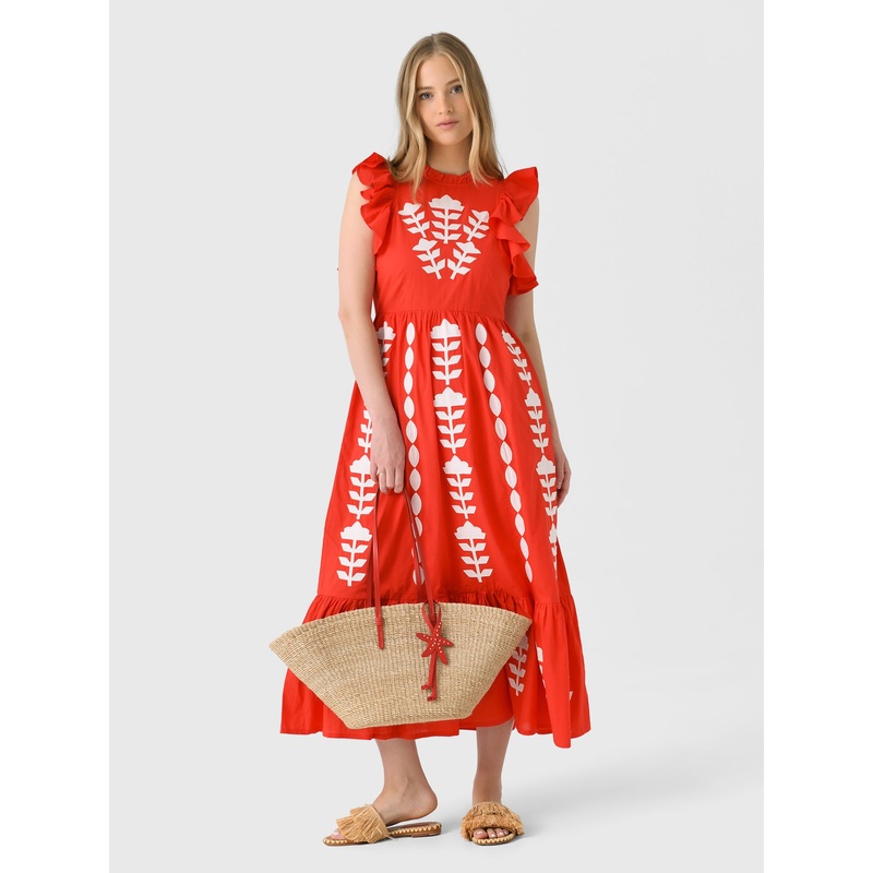 Banjanan Women’s Hannah Dress|XS|S|M|L|HIGH RISK RED
