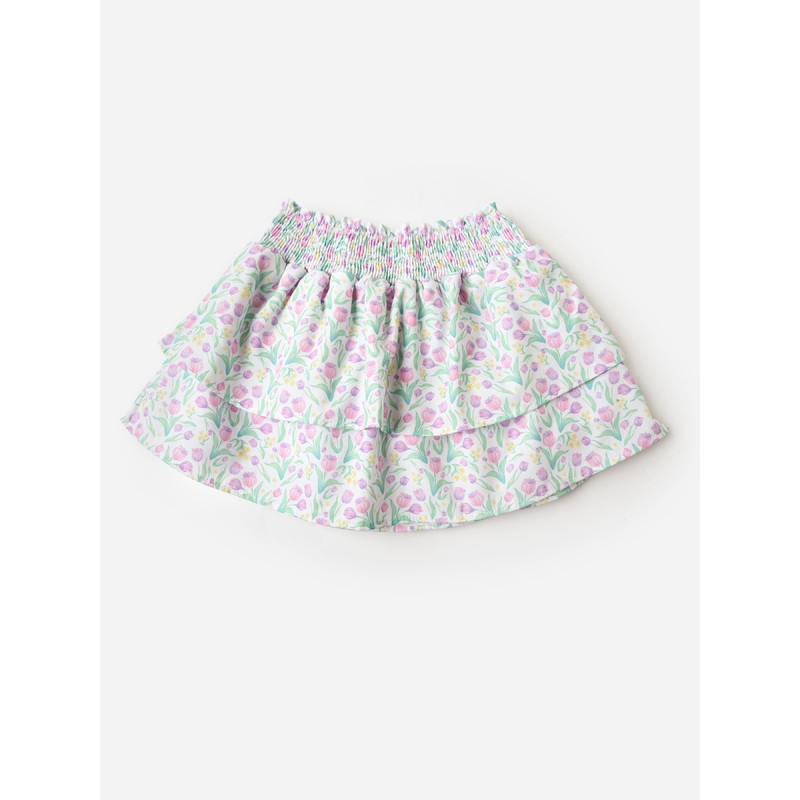Be Elizabeth Girls’ Smocked Ruffle Skirt