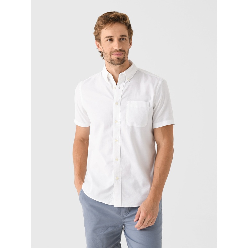Faherty Brand Men’s Short Sleeve Supima Oxford Shirt