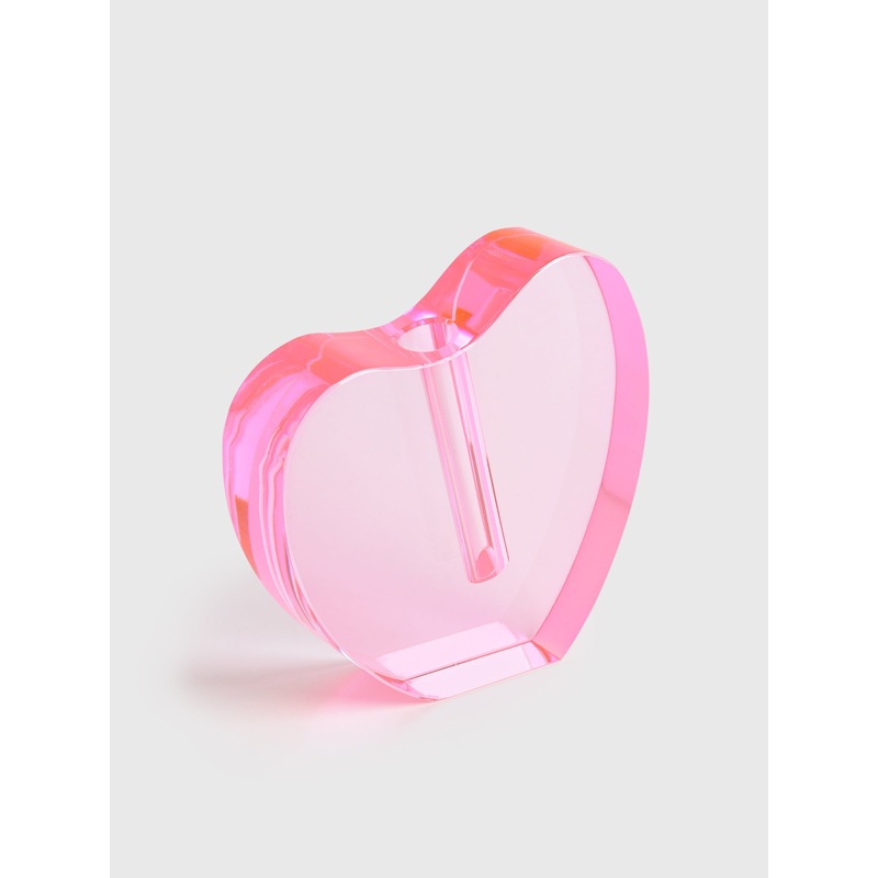 TIZO Large Crystal Heart Flat Vase