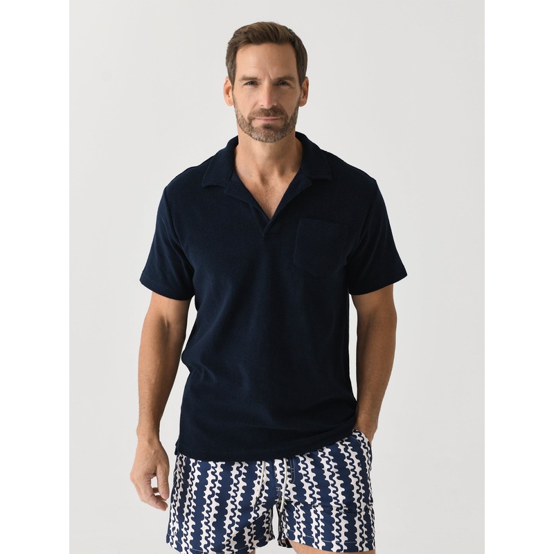 OAS Men’s Navy Polo Terry Shirt