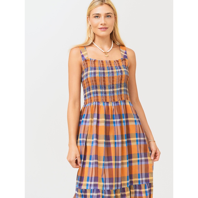Trovata Women’s Dolores Dress|L|EARLY HARVEST PLAID