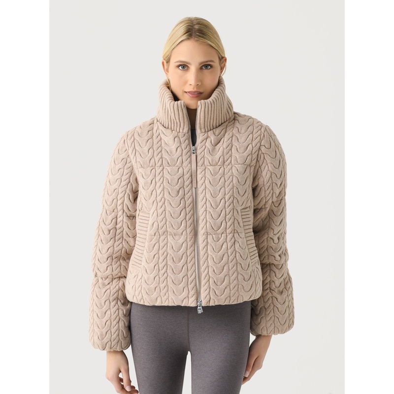 Varley Women’s Reggie Cable Knit Puffer