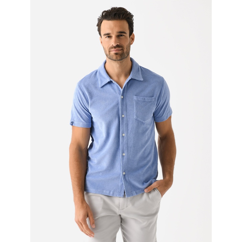 Criquet Men’s Terrycloth Button-Down Shirt