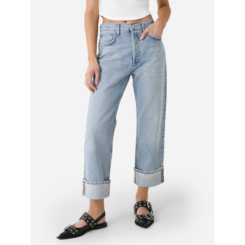 Agolde Women’s Fran Low Slung Straight Jean