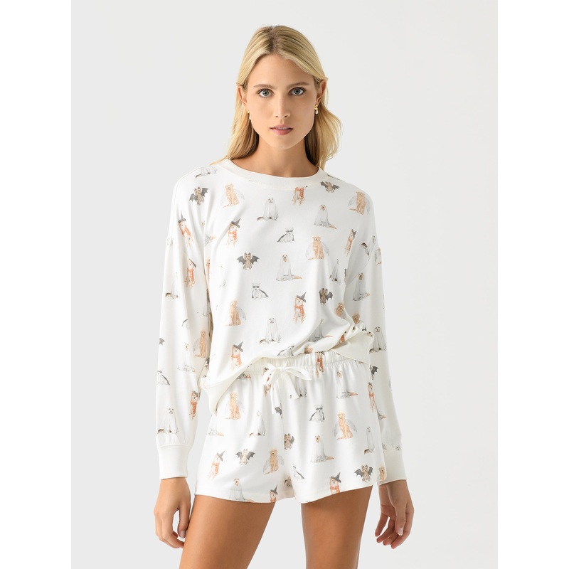 Z Supply Women’s Hey Boo Dog Long Sleeve Top