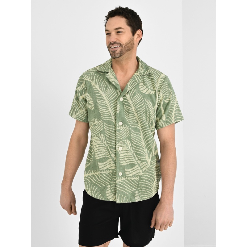 OAS Men’s Banana Leaf Cuba Terry Shirt