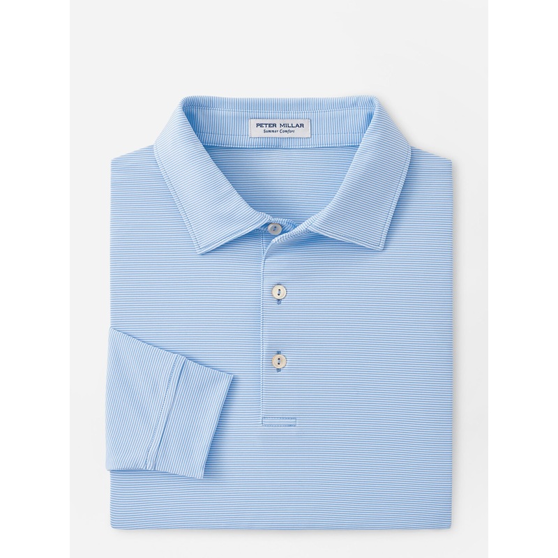 Peter Millar Crown Sport Men’s Jubilee Long Sleeve Performance Jersey Polo