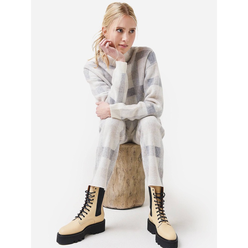 Naadam Cashmere Women’s Cashmere Checkered Jacquard Pant