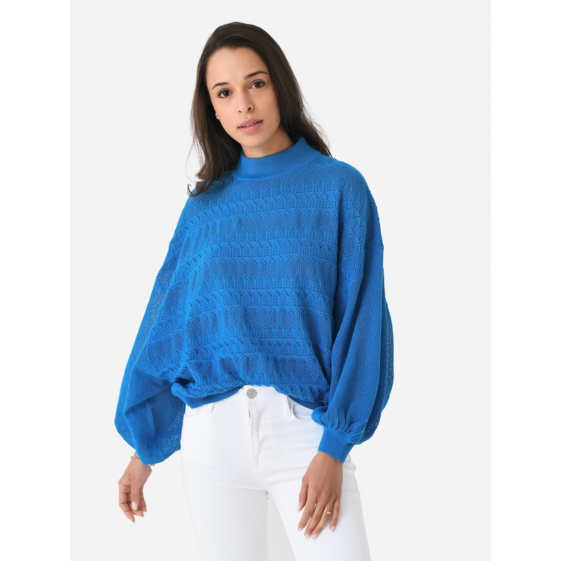 Mr. Mittens Women’s Lace Balloon Sleeve Jumper